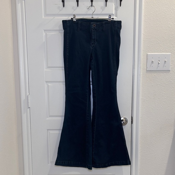 Free People Denim - Free People Flare Jeans Bell Bottom Dark Wash Size 30 Boho Retro